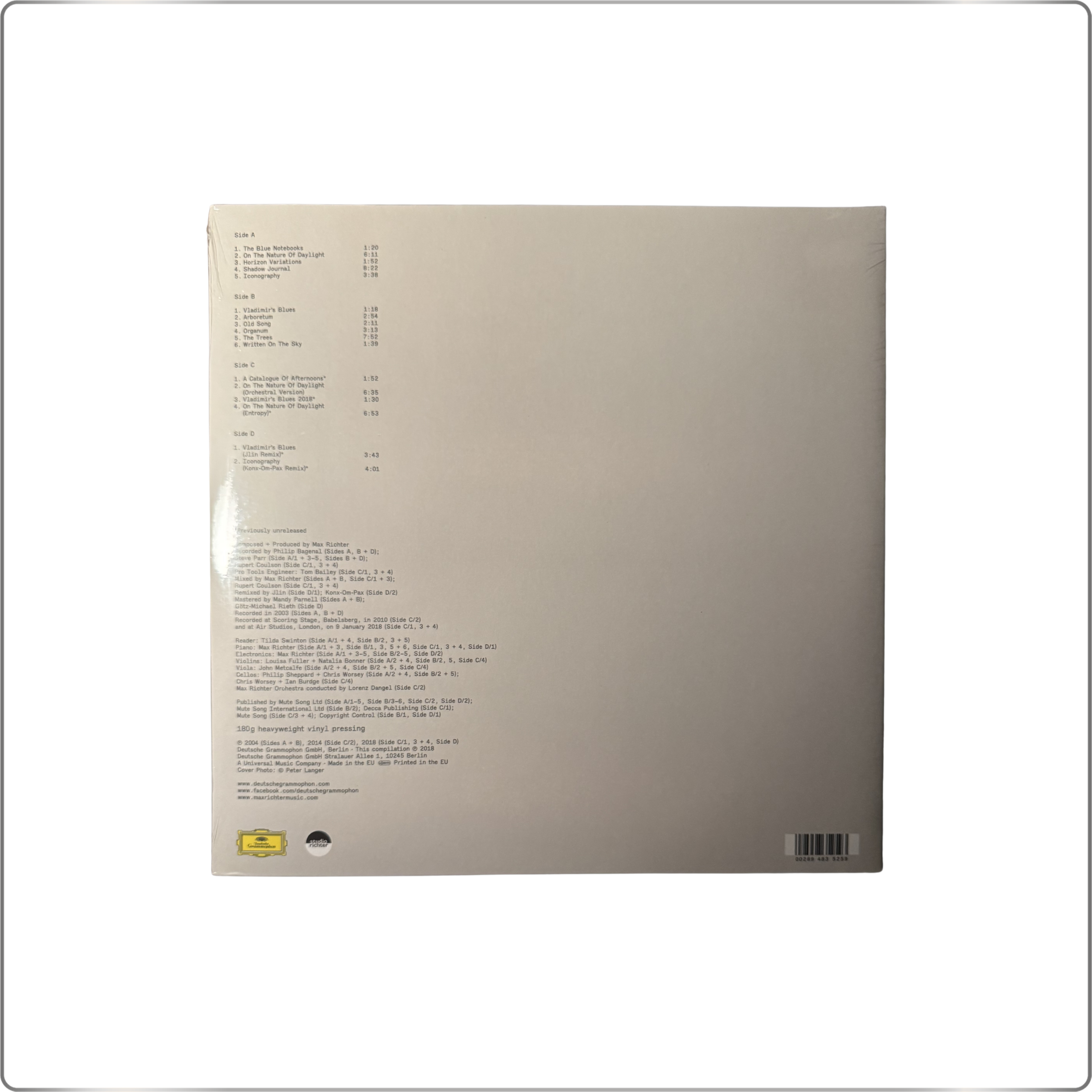 CLASSICAL Max Richter The Blue Notebooks 15 Years EU version LP