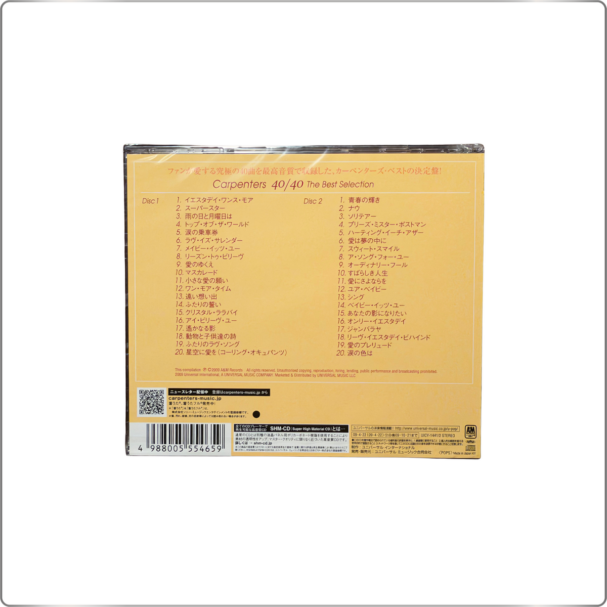POP Carpenters Carpenters 40/40 - Best Selection|Japan made SHM-CD