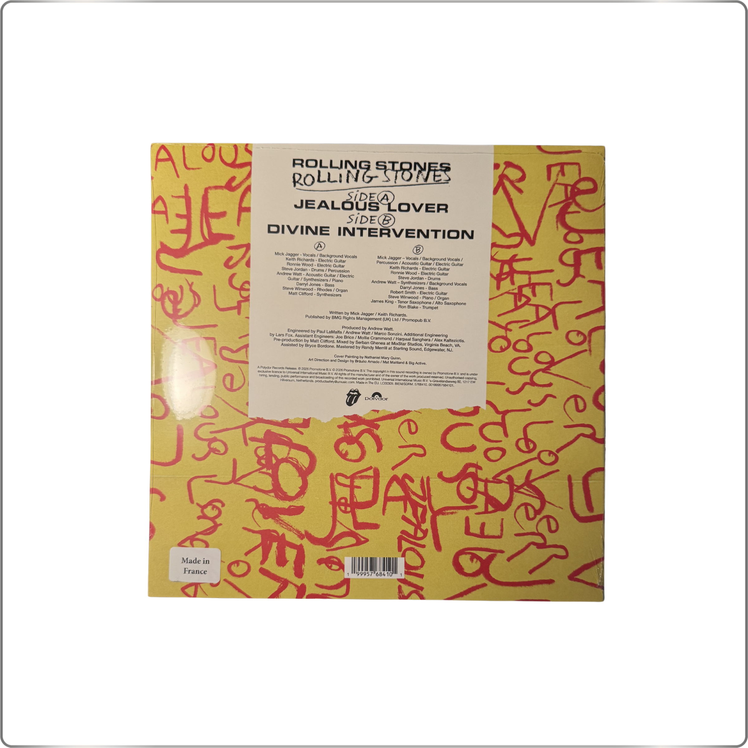 ROCK The Rolling Stones Jealous Lover＜Colored Vinyl＞ 10" EU version LP