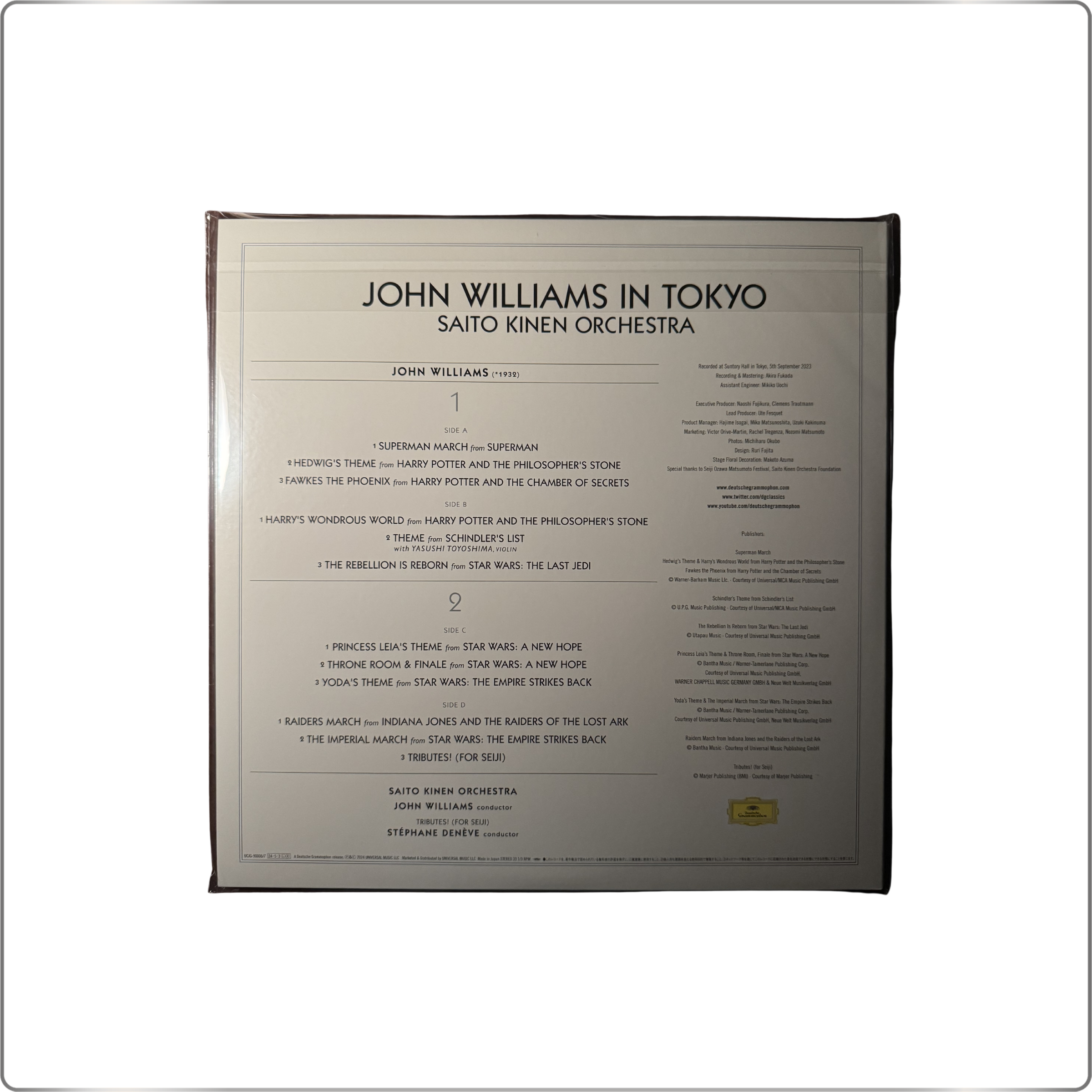 SOUNDTRACK JOHN WILLIAMS IN TOKYO <Limited Edition>|Japanese pressed LP