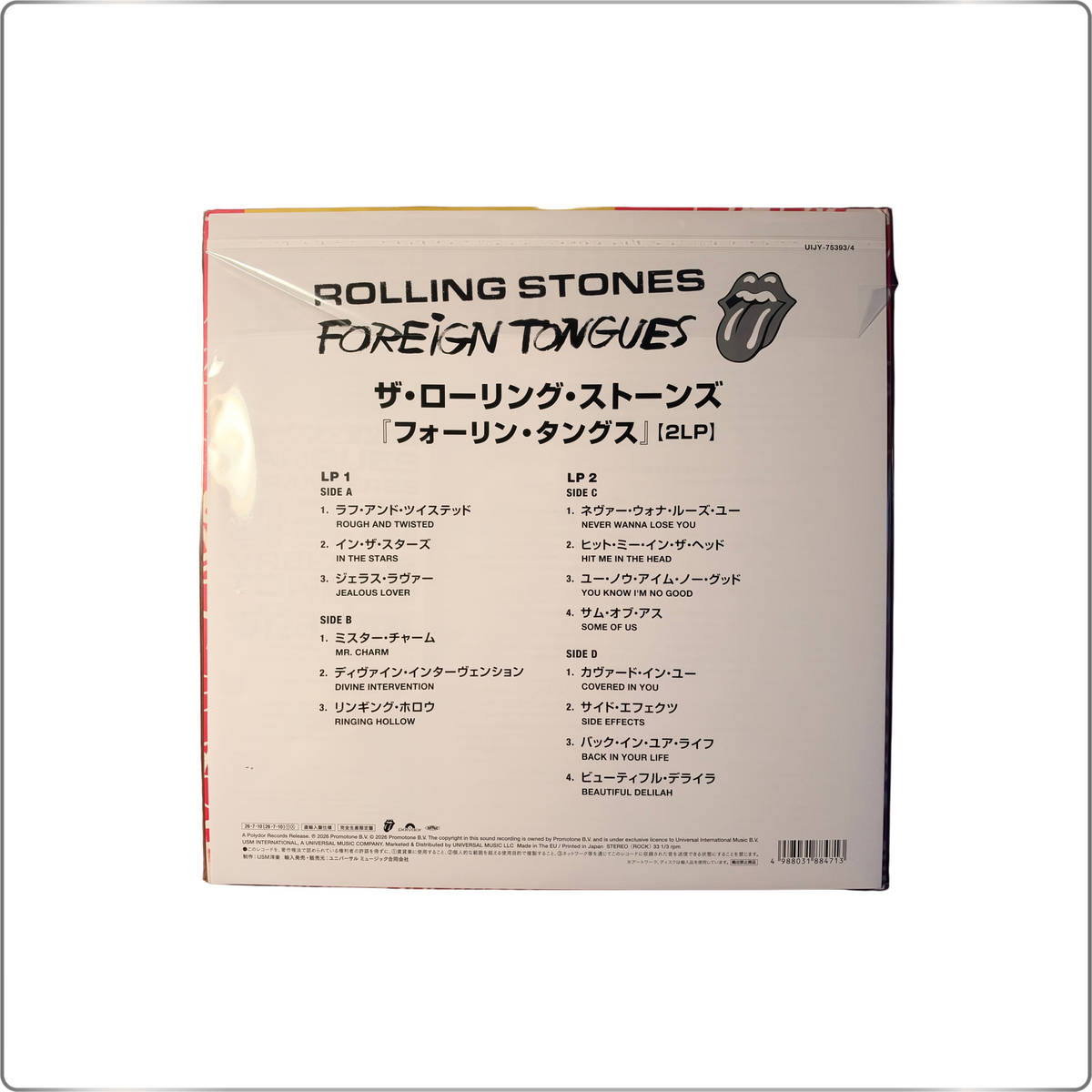 ROCK The Rolling Stones Foreign Tungs [2LP + Art Card] <Limited Edition / Black Vinyl>|Japan made LP