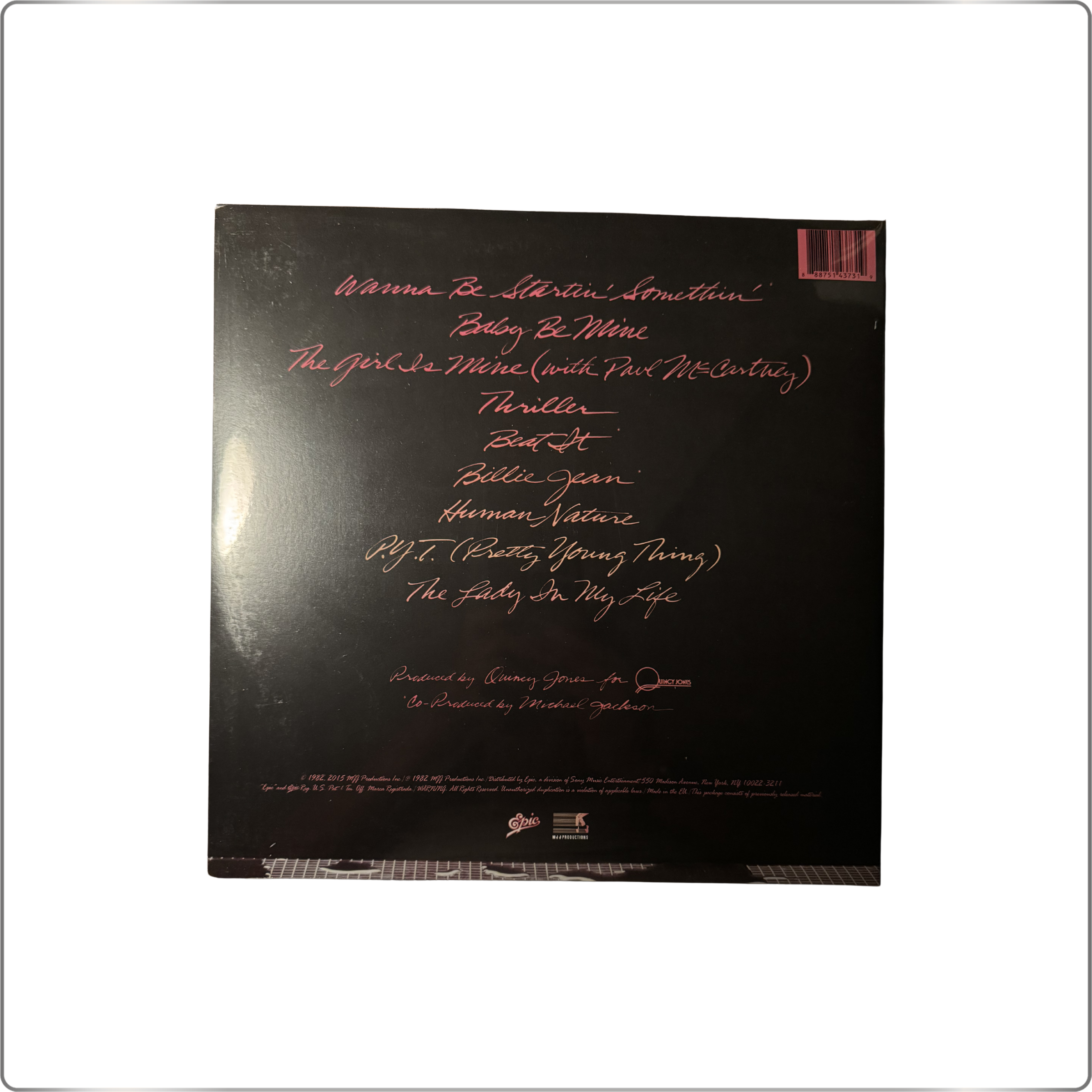 POP Michael Jackson Thriller EU version LP